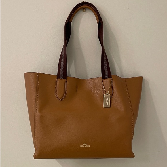 Coach Handbags - Coach Brown Leather Tote Bag